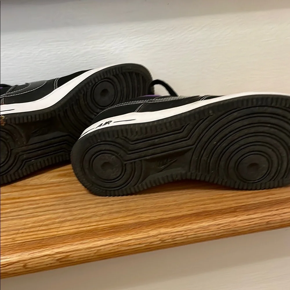 Black and Purple Nike Sneakers